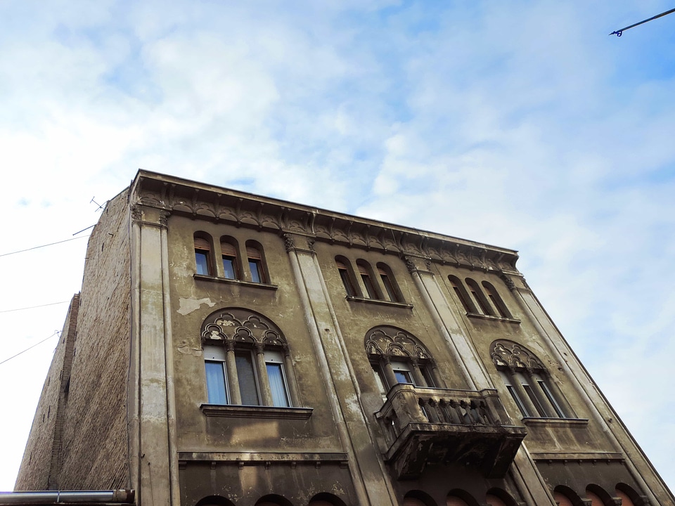 Balcony baroque blue sky