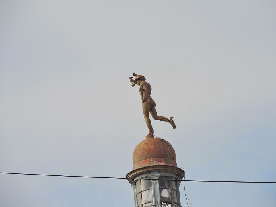 Art blue sky bronze