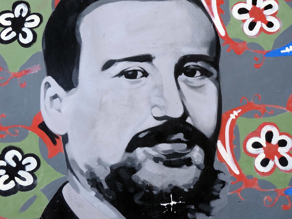 Graffiti portrait face