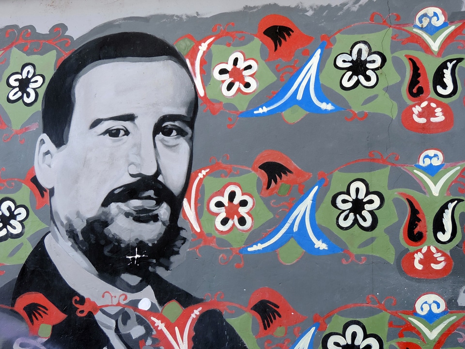 Graffiti portrait decoration