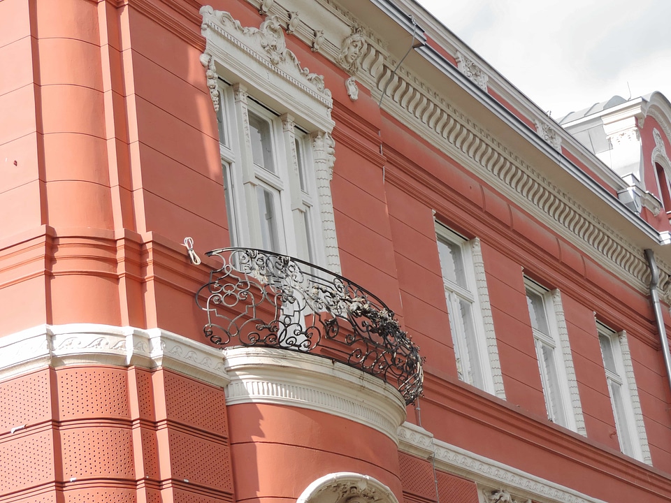 City architecture balcony
