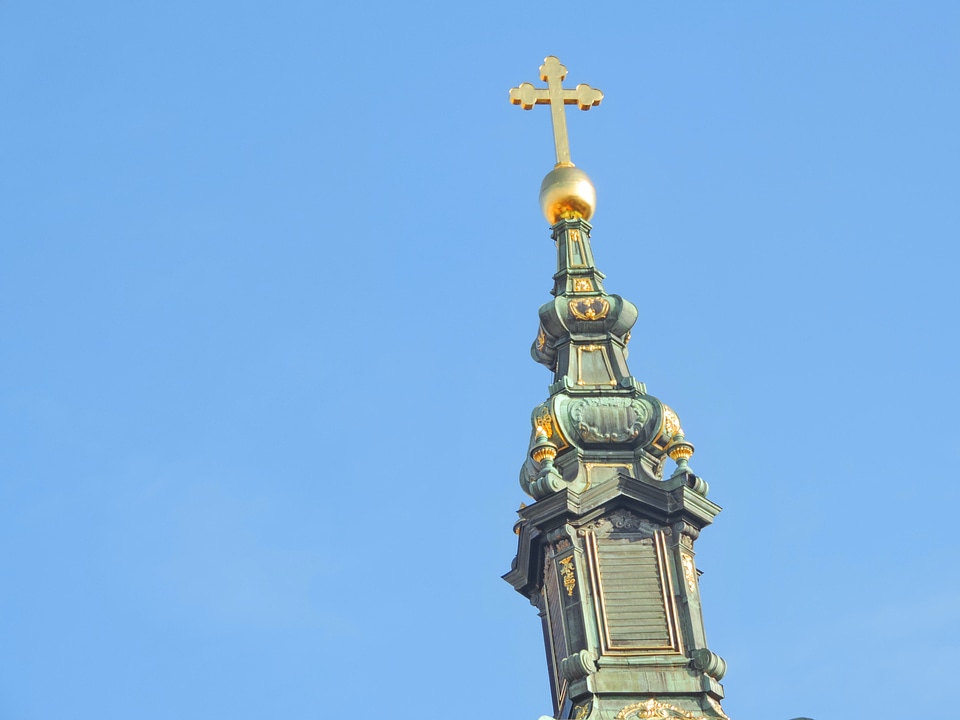 Christianity church tower cross