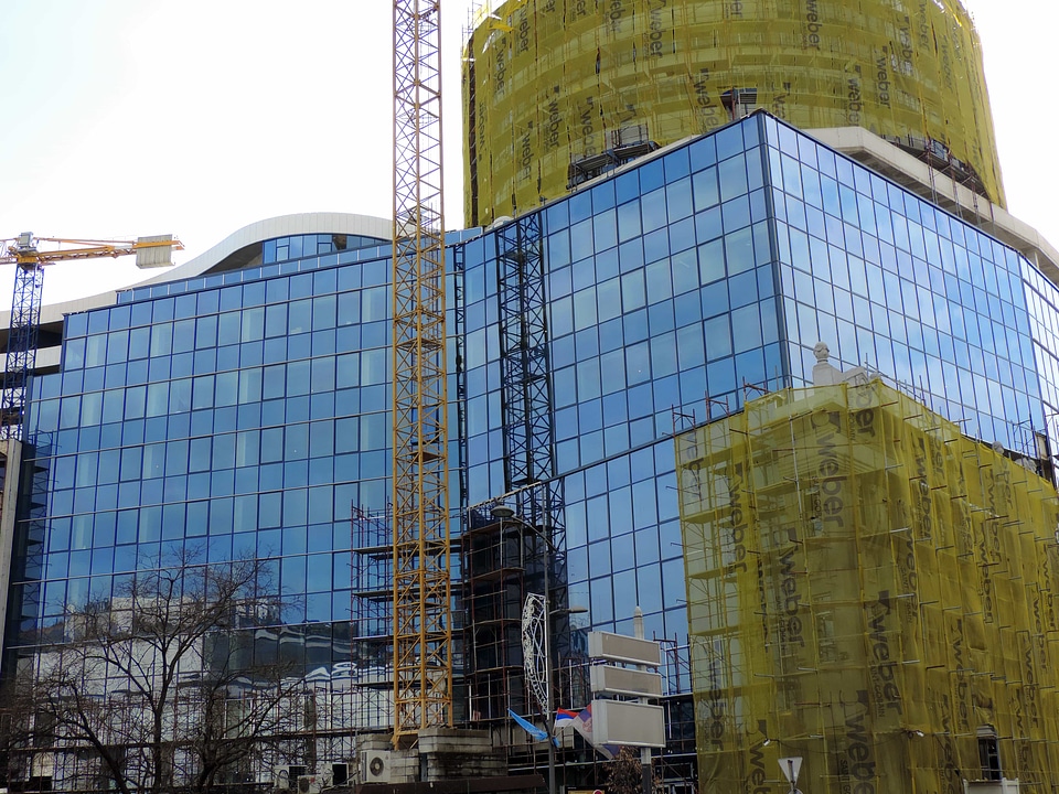 Downtown glass urban