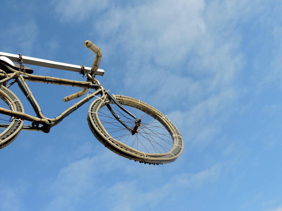 Bicycle blue sky decoration