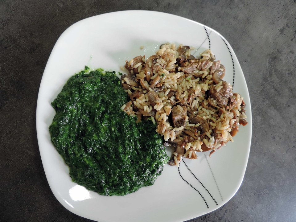 Meat mushroom sauce vegetable