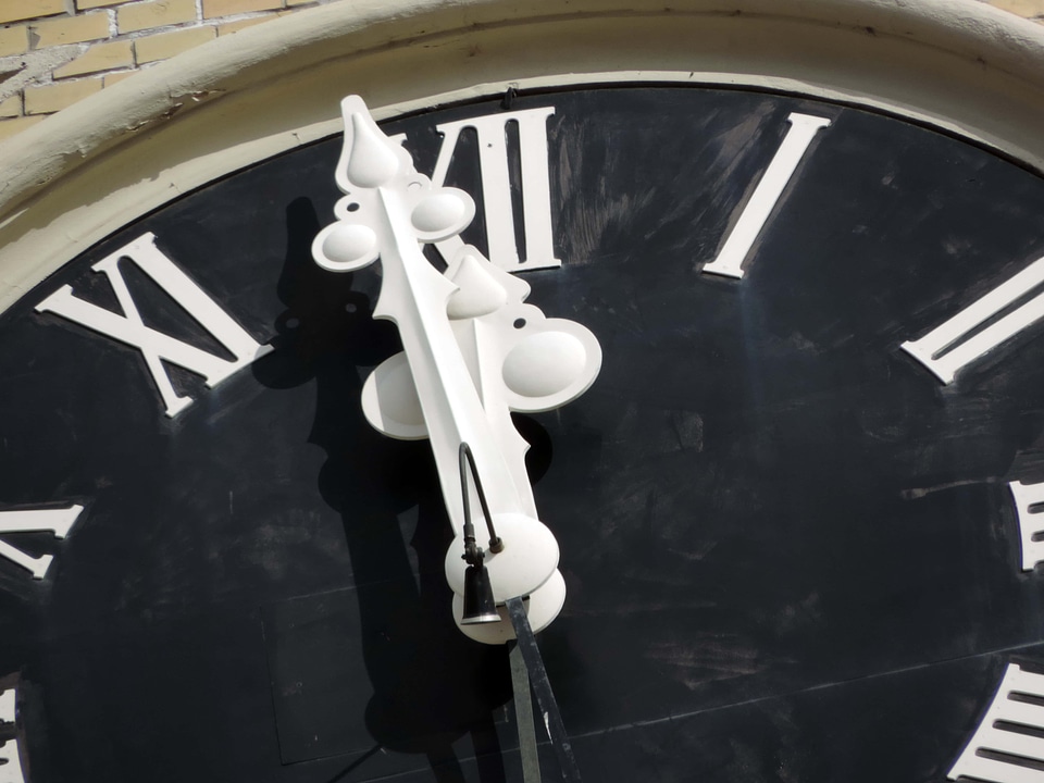 Cast Iron clock detail