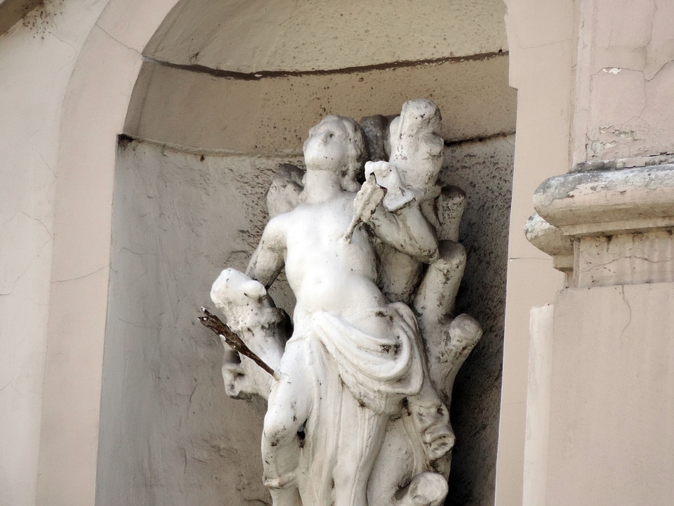 Sculpture marble pedestal