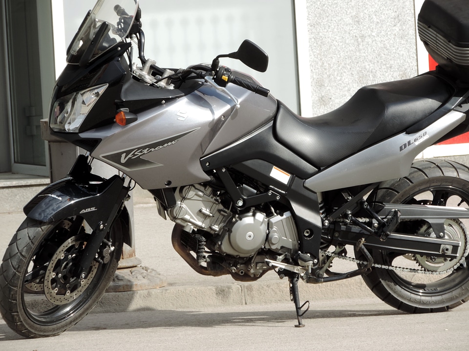 Modern urban area motorbike