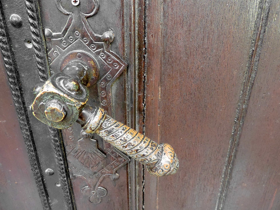 Cast Iron detail front door