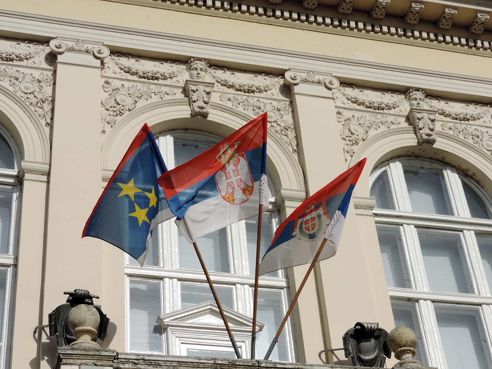 Democracy exterior flag