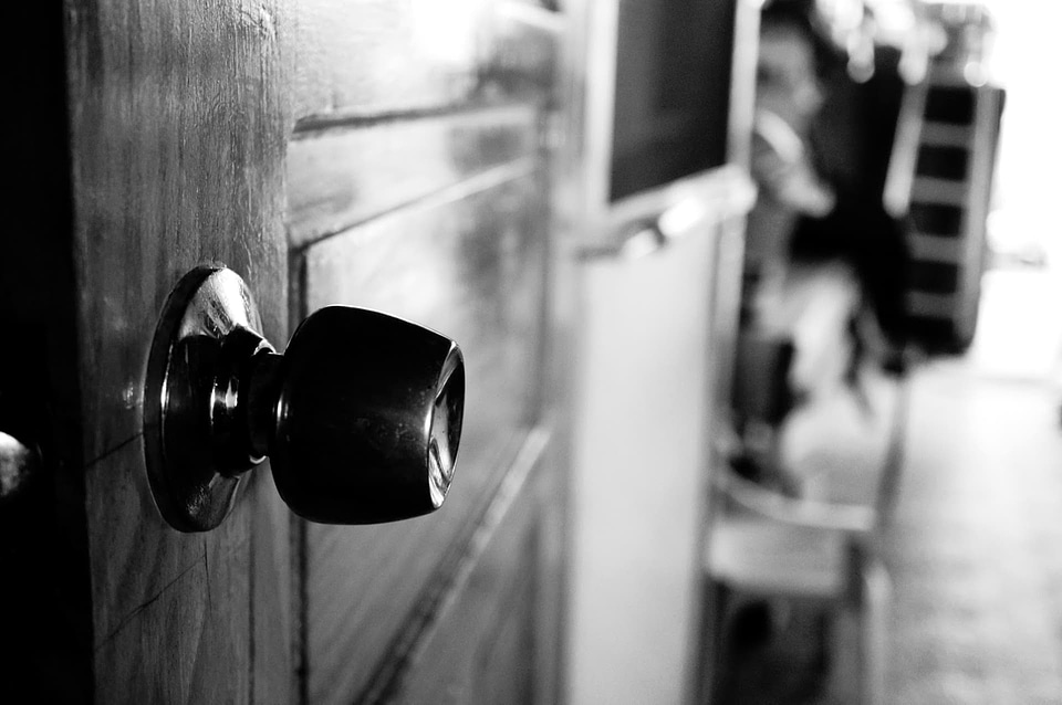 Black And White door handle