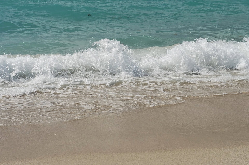 Beach waves foam