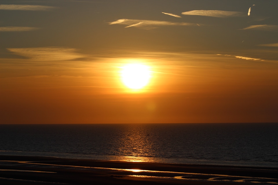 Sea twilight evening