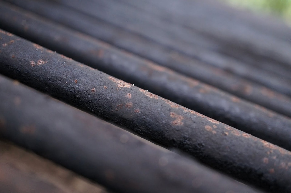 Cast Iron metal pipe photo