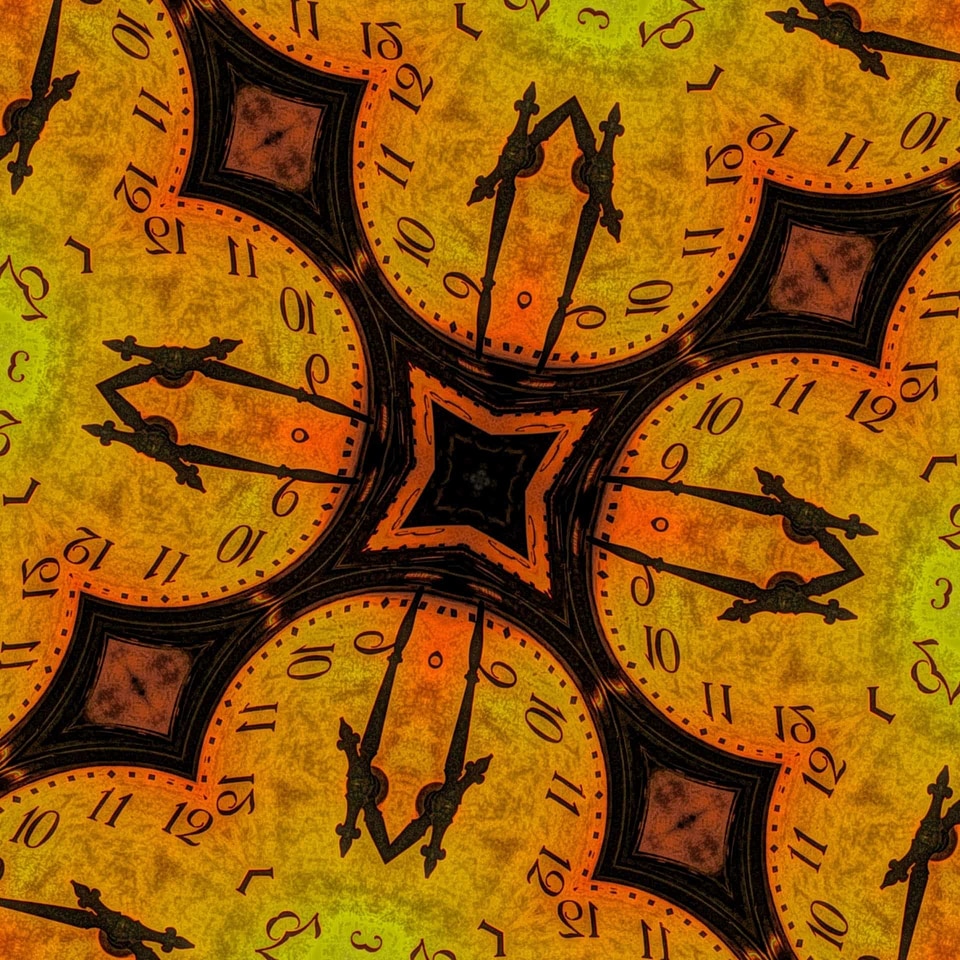 Photomontage clock timepiece