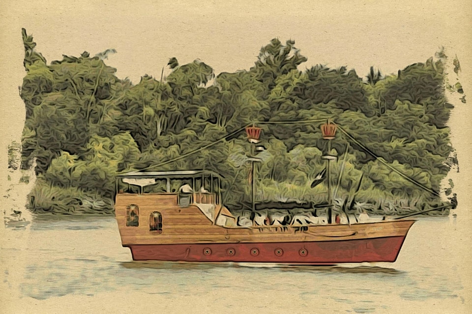 Fine Arts illustration boat