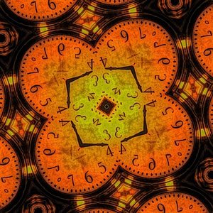 Abstract geometric clock photo