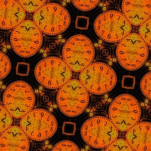 Arabesque photomontage clock