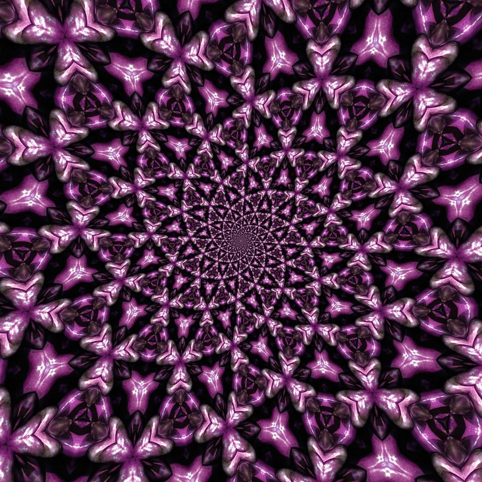 Arabesque distorted shape purple