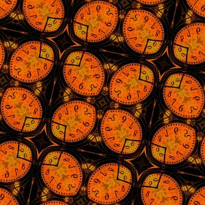 Arabesque analog clock timepiece