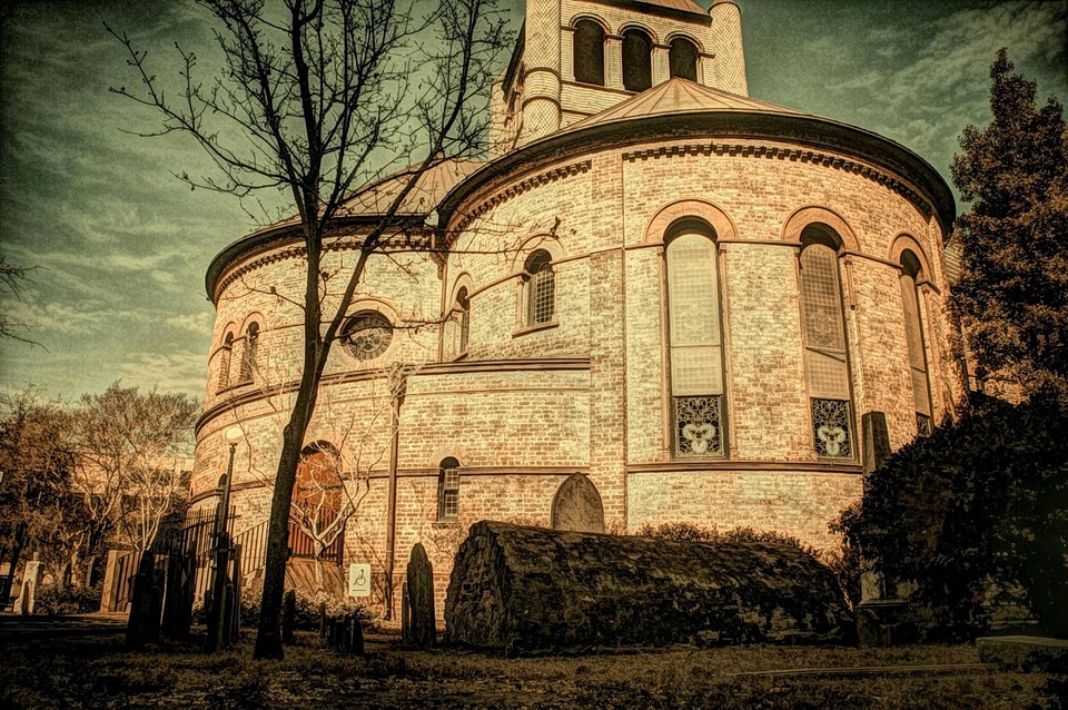 Illustration medieval monastery