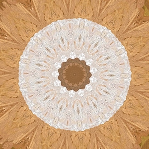 Arabesque circle light brown