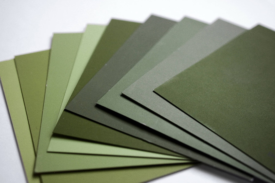 Carton green paper
