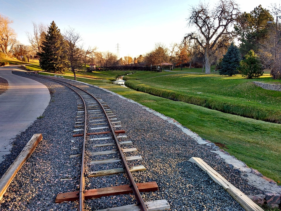 Road railway landscape
