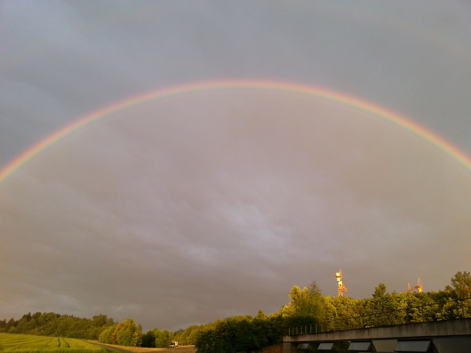 Secondary rainbow rainbow colors natural phenomenon