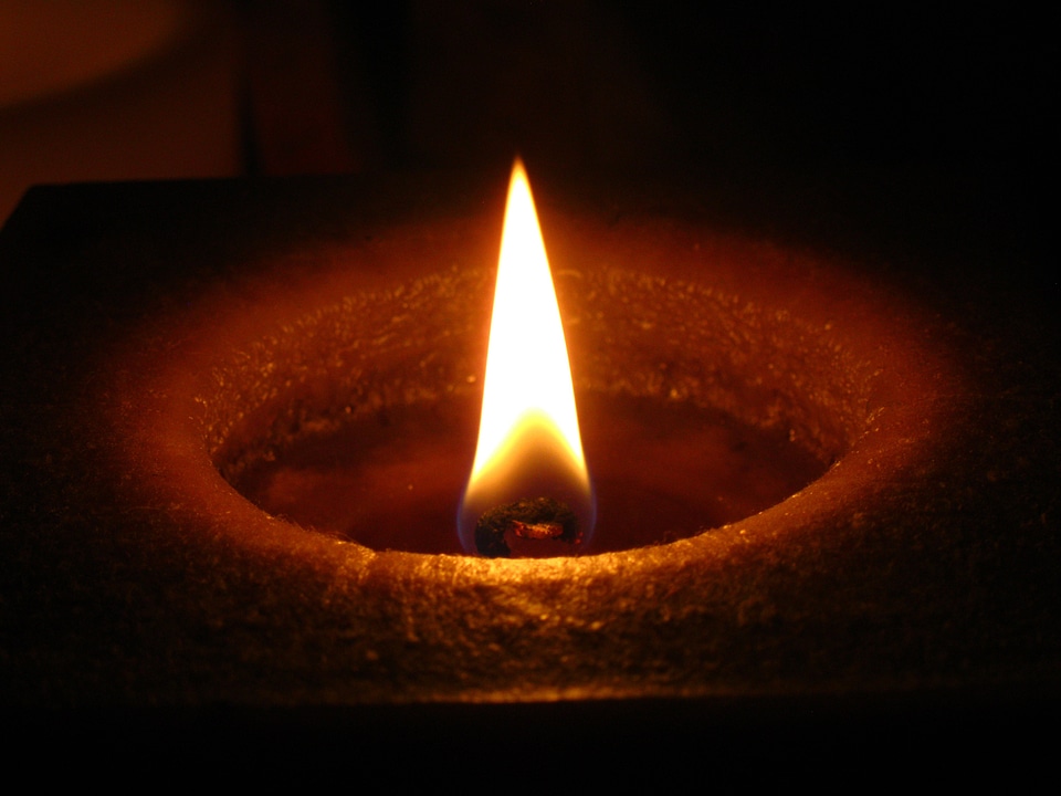 Candlelight night burning