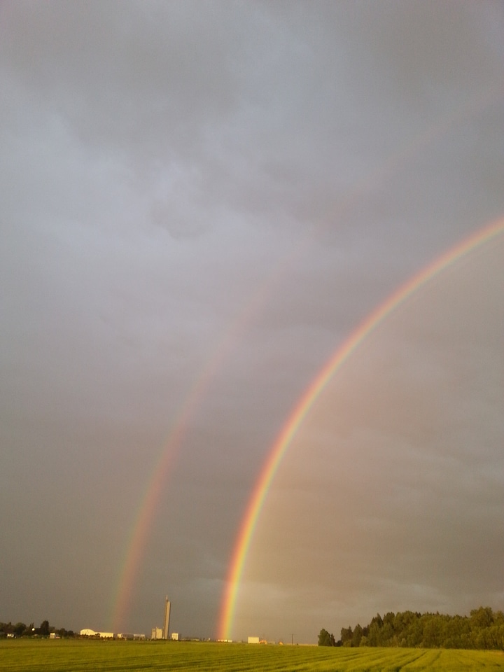 Natuschauspiel secondary rainbow rainbow colors