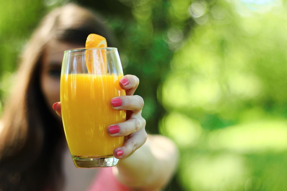 Fruit Cocktail fruit juice glass