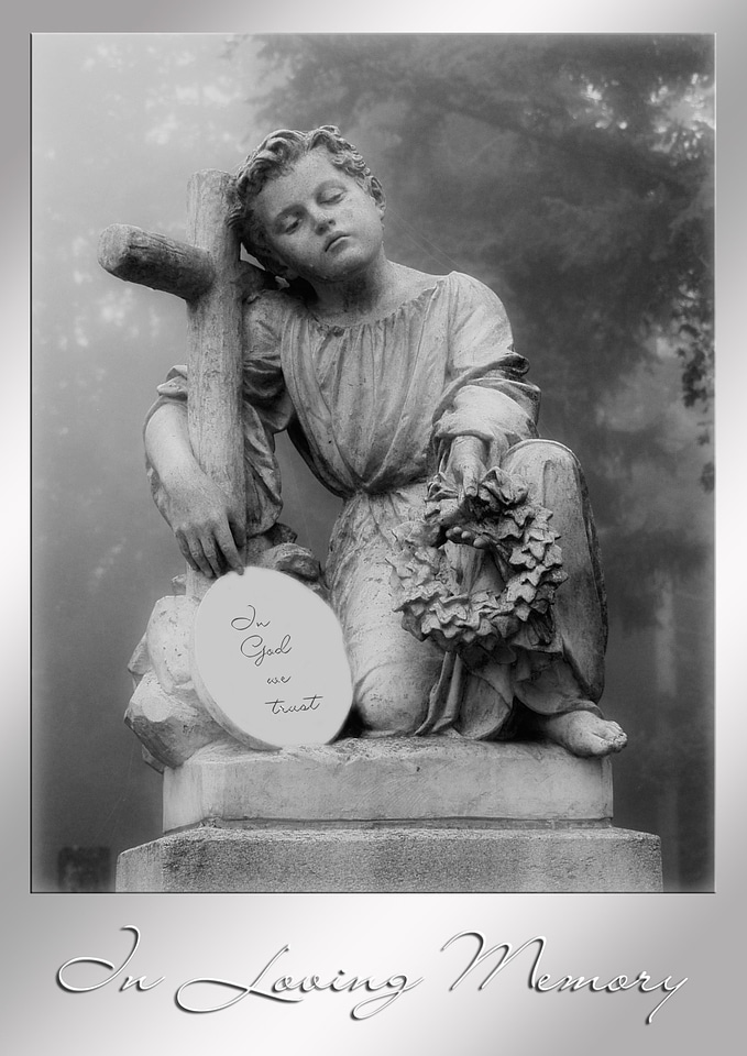 Trauerkarte memory face