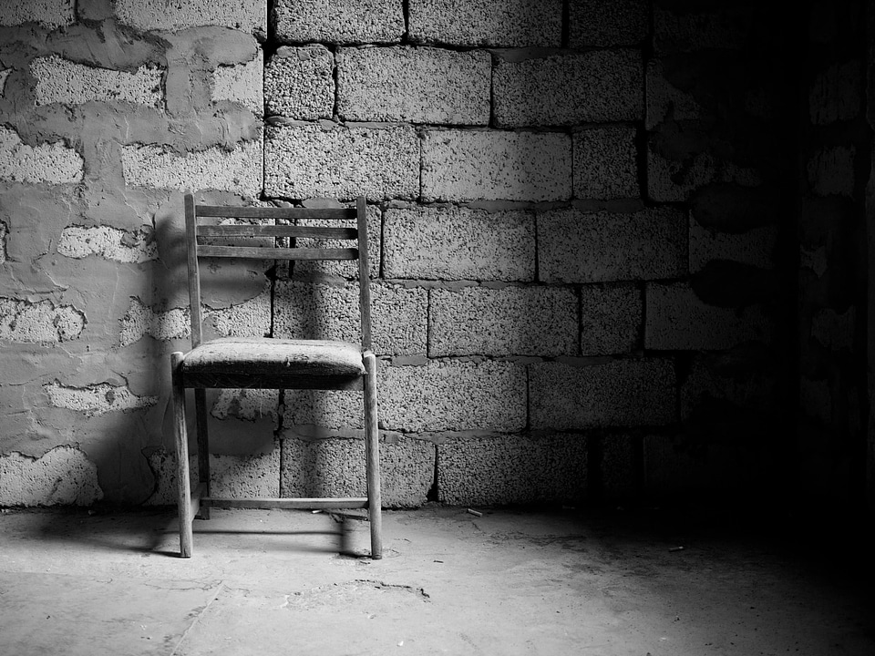 Wall chair monochrome photo