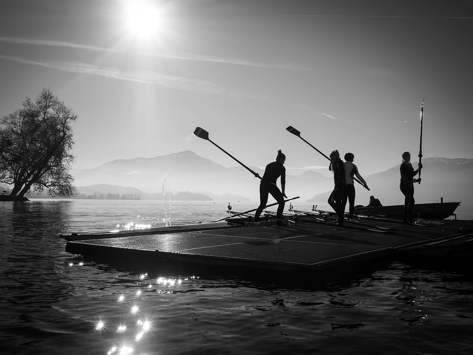 Boat paddle ocean