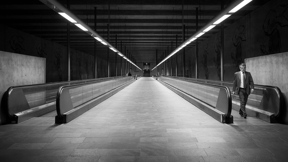 Tunnel monochrome street photo