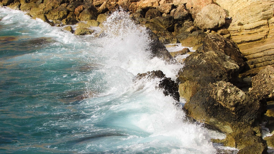 Beach big rocks coast photo