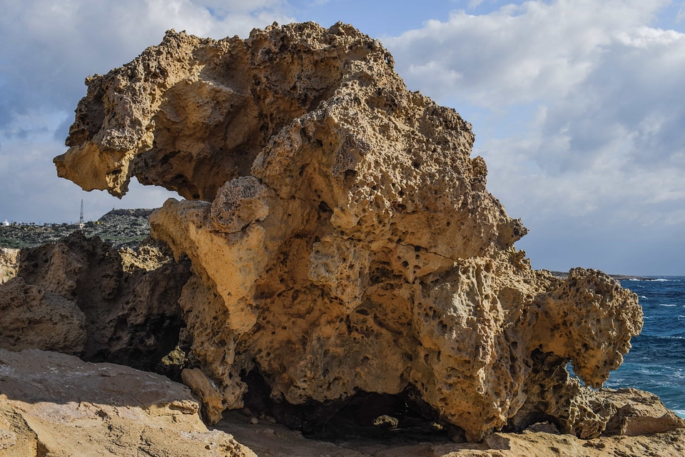 Bay beach big rocks