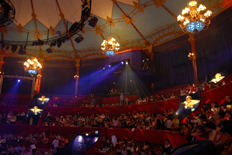 Circus tent marquee audience