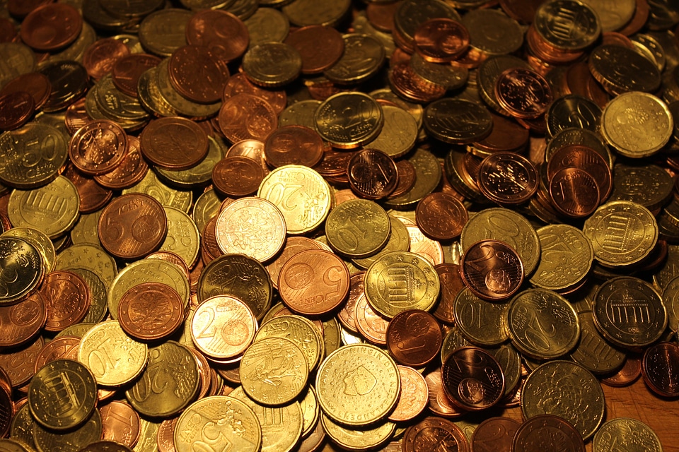 Currency euro metal