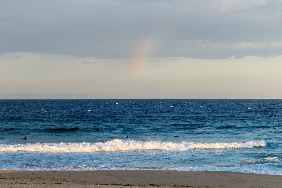 Beach blue sky cloud photo