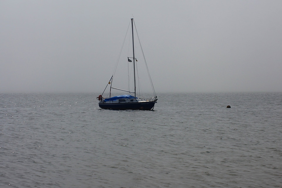 Beach boat cloud
