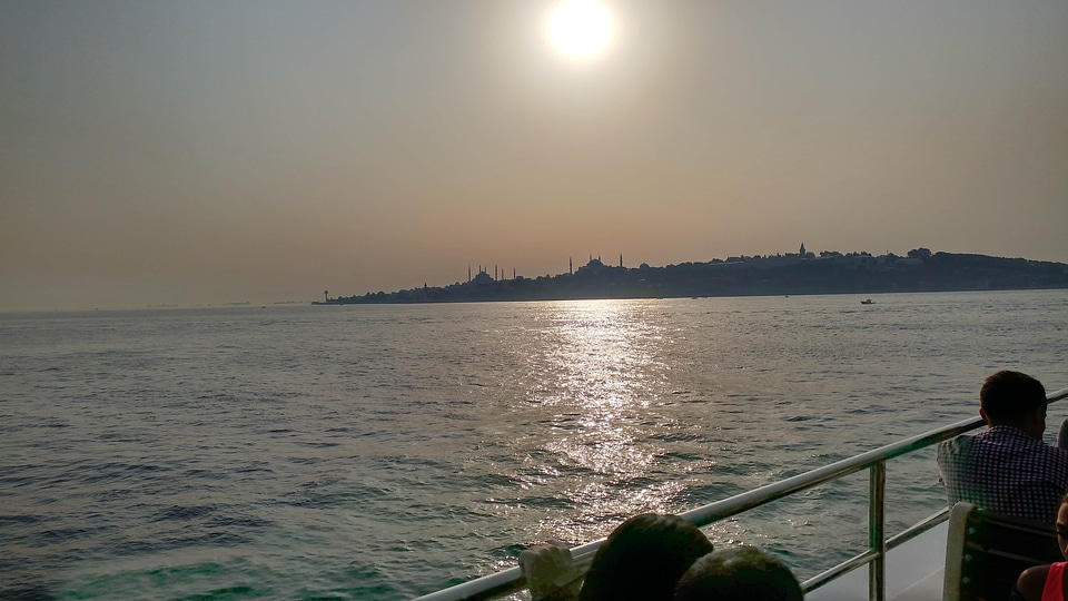 Beach boat city photo