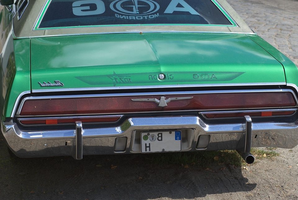 Antique asphalt automobile