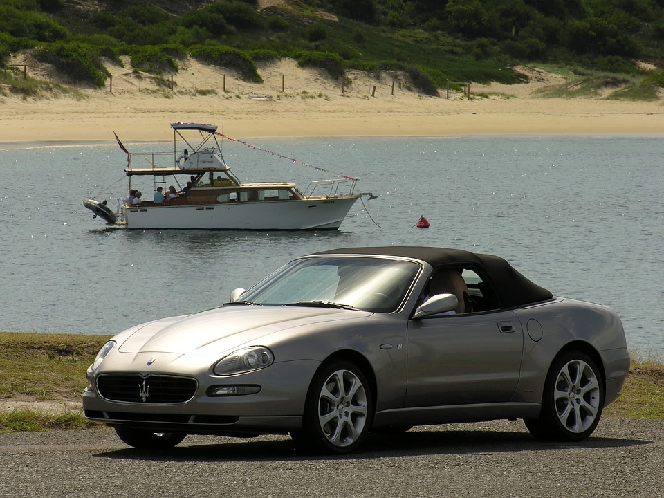 Automobile beach boat