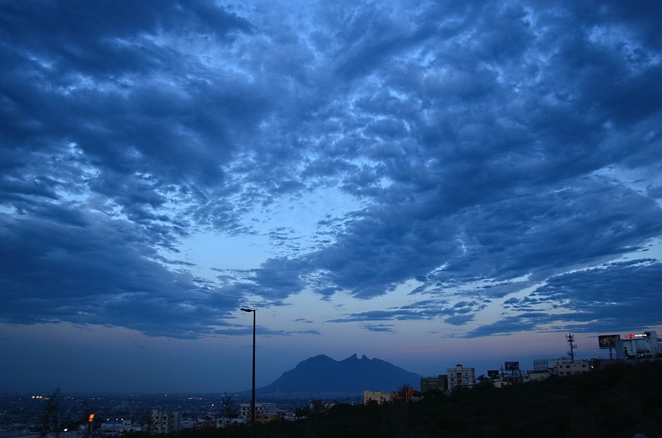 Blue nature landscape