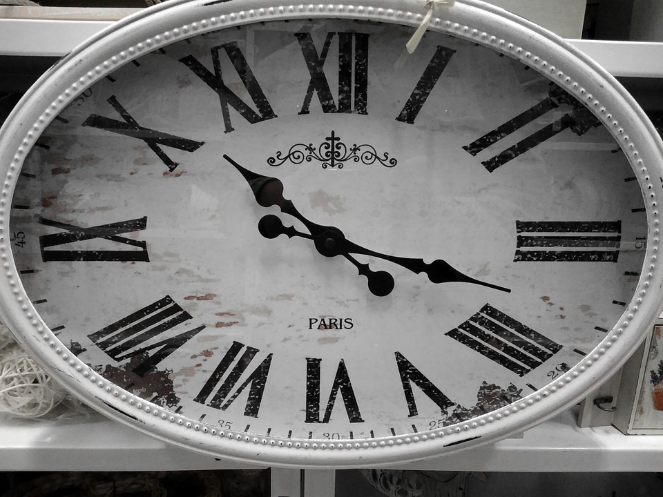Black And White classic clock