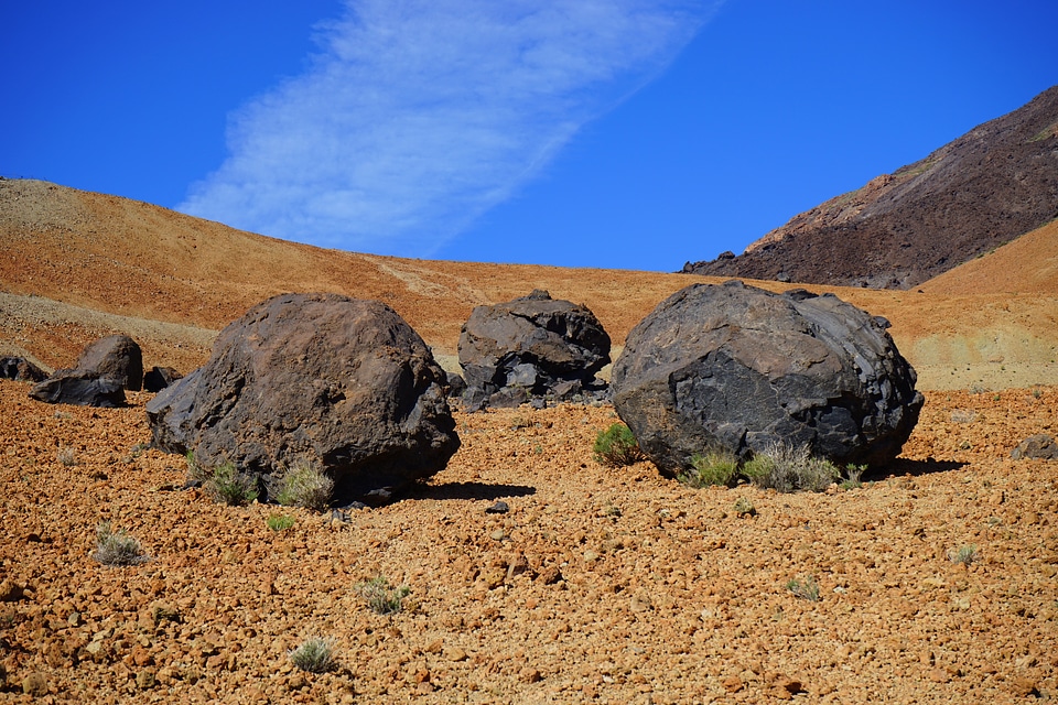 Stone balls huevos del teide pumice stone photo