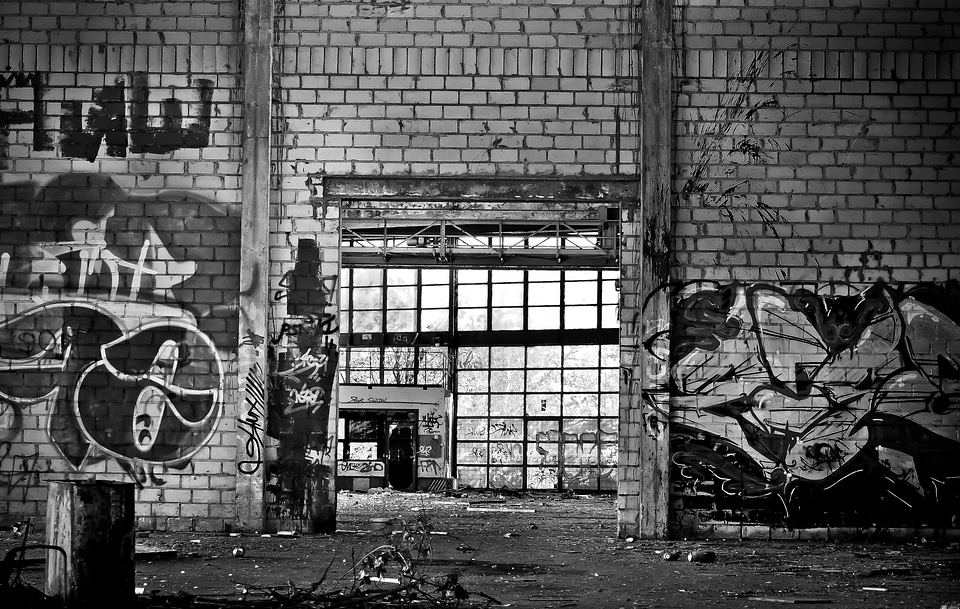 Architecture black black and white