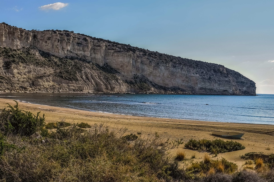 Bay beach cliff